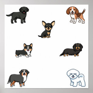 Póster Colección de perros