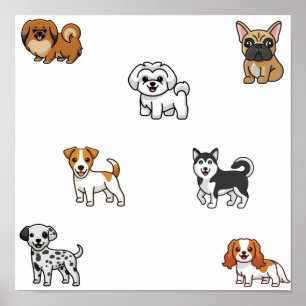 Póster Colección de perros