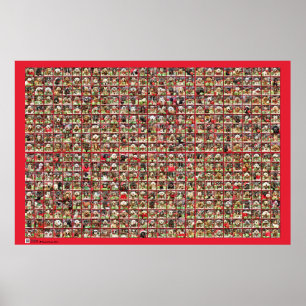 Póster Colección de retratos de perros navidades