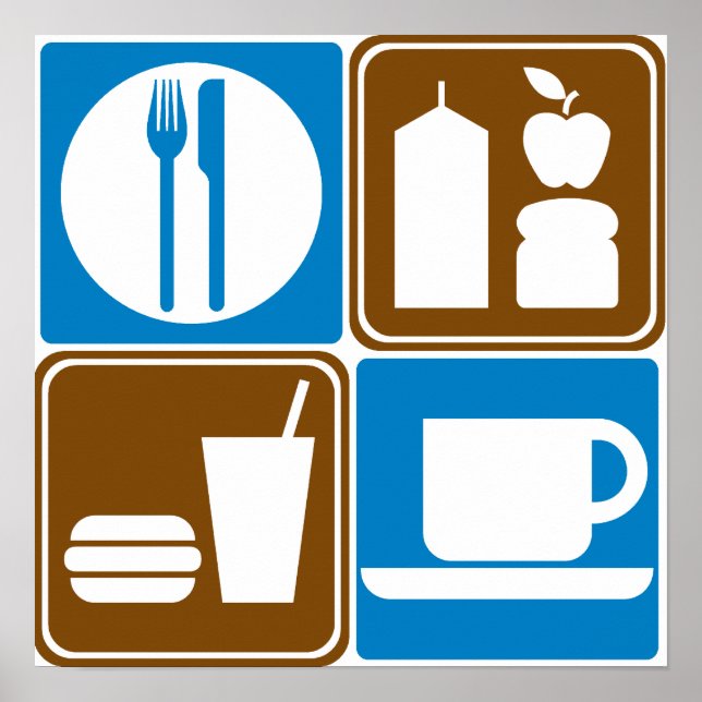 Póster Colección de Rótulos de la autopista de los servic (Frente)