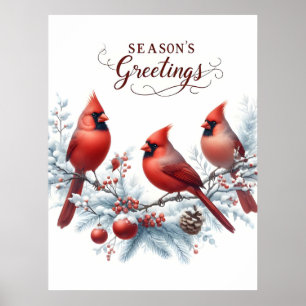 Póster Colección de tarjetas de Navidades festivos para l