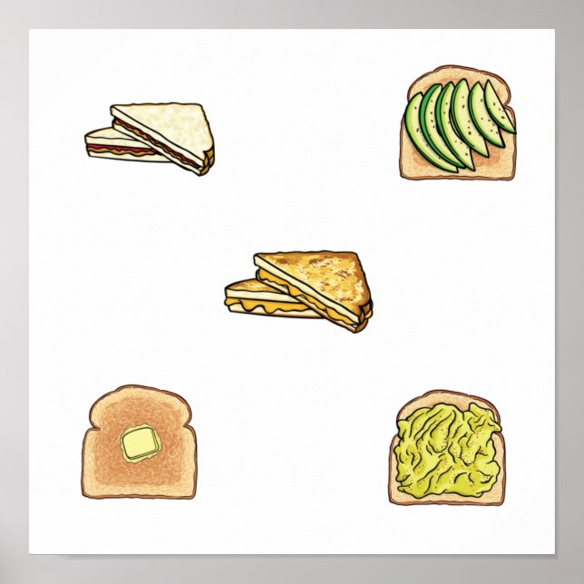 Póster Colección de tostadas (Frente)