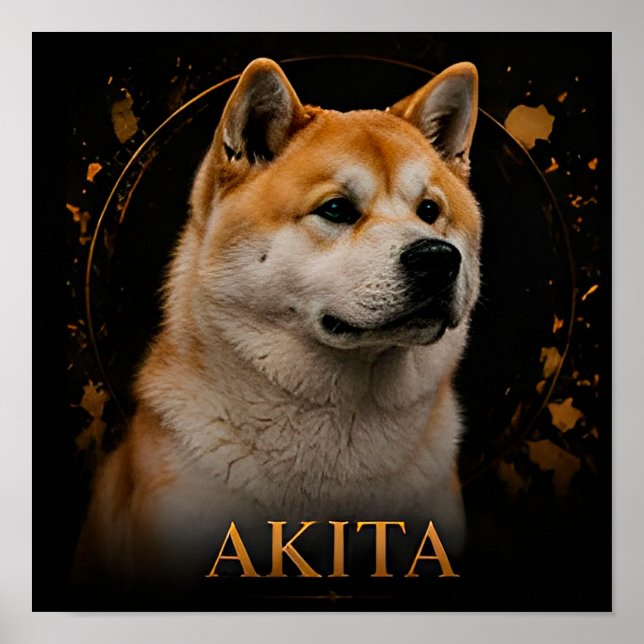 Póster Colección Espíritu Noble Akita (Frente)