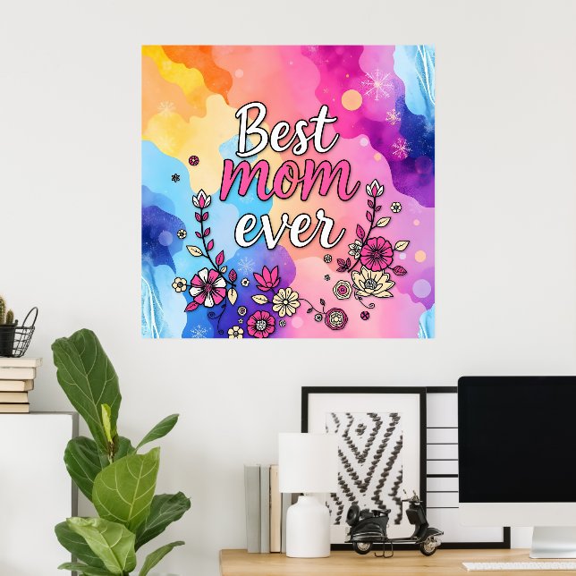 Póster Colección Gift Luxury Floral Trendy (Oficina en casa)