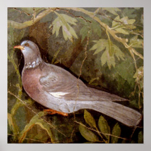 PÓSTER COLECCIÓN POMPEYA / PALOMA EN EL JARDÍN