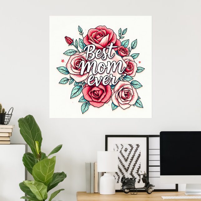 Póster Colección popular de regalos de lujo de flores (Oficina en casa)