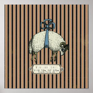 Póster Colección Pretty Bow Sheep™ - (Opción de Lienzo)