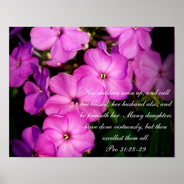 Póster Colección Proverbs 31 ~ Pro 31:28-29 (Frente)