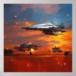 Póster Colección Sci-fi: tributo a John Berkey