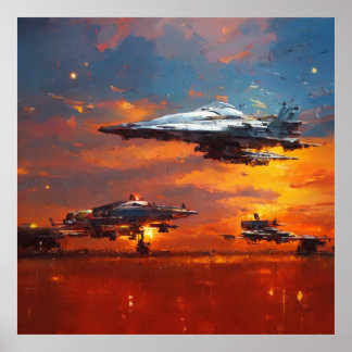 Póster Colección Sci-fi: tributo a John Berkey