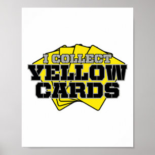 Póster Colecciono Tarjetas Amarillas Divertido Fútbol