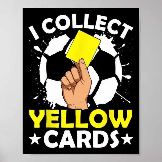 Póster Colecciono Tarjetas Amarillas Fútbol  (Frente)