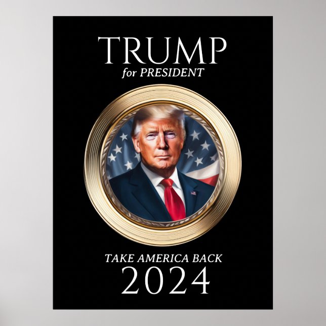 Póster Colectivo de campaña Donald Trump 2024 (Frente)