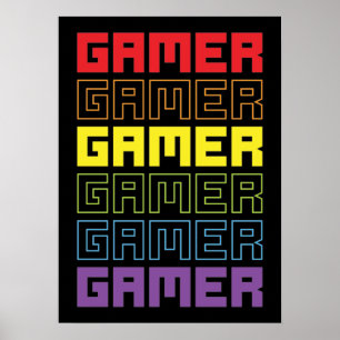 Póster Colegio antiguo de Gamer Retro - Gracioso videojug