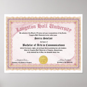 Póster Colegio de Honor o Réplica de Diploma Universitari
