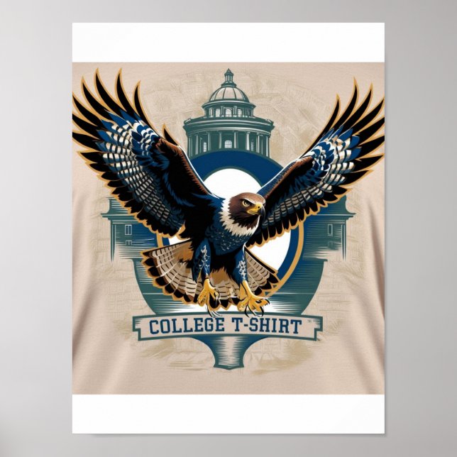 Póster Colegio : Logotipo Hawk (Frente)