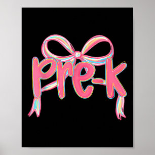 Póster Colegio Preppy Coquette Lazo De Regreso A La Escue