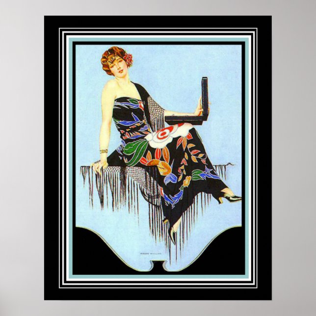 Póster Coles Phillips Art Deco Moda Imprimir 16x20 (Frente)