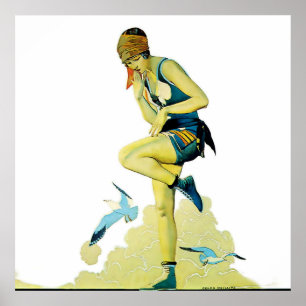 Póster Coles Phillips ‘Chica Fadeaway’ “Un baño rápido”