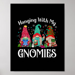 Póster colgado con mis navidades gnomies gnome pareja f