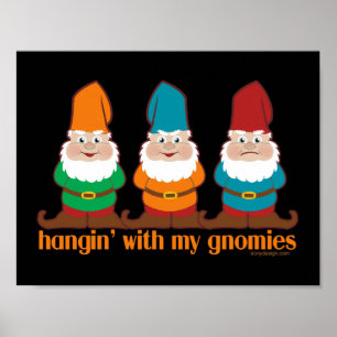 Póster Colgando Con Mis Gnomios