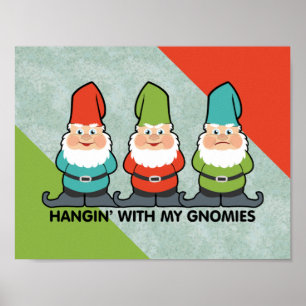Póster Colgando Con Mis Gnomos