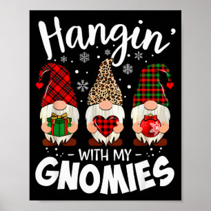 Póster Colgando con mis mujeres gnomos leopardo de Navida
