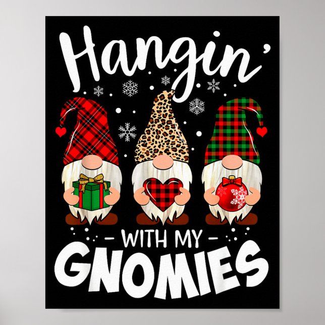 Póster Colgando con mis mujeres gnomos leopardo de Navida (Frente)