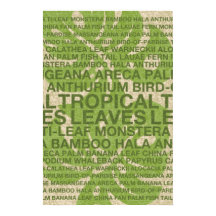 Colgando la pared del jardín tropical