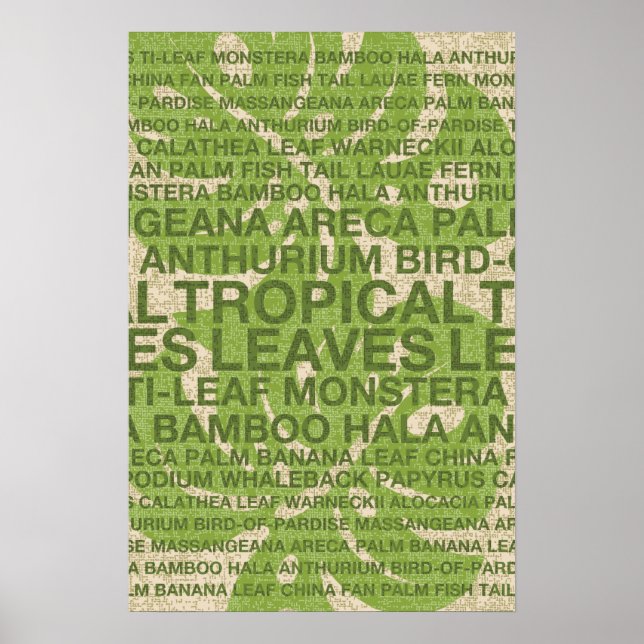 Póster Colgando la pared del jardín tropical (Frente)