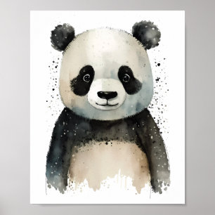 Póster colgante de panda lindo