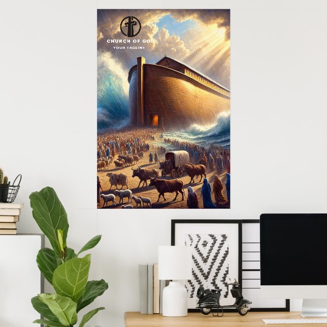Póster colgante del Arca de Noé (Oficina en casa)
