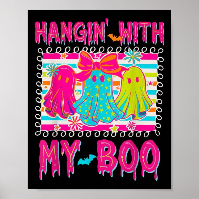 Póster Colgar con mi Boos Soky Halloween Disco Ghost Wo (Frente)