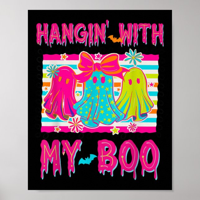 Póster Colgar con mi Boos Soky Halloween Disco Ghost Wo (Frente)