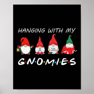 Póster Colgar con mis Navidades de Gnomies Divertidos Gno
