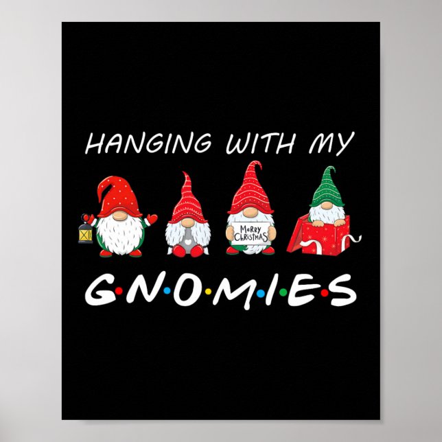Póster Colgar con mis Navidades de Gnomies Divertidos Gno (Frente)
