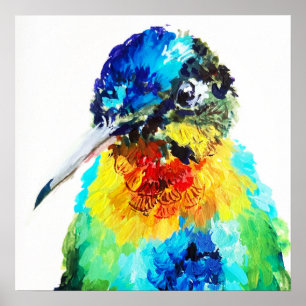 Póster Colibrí Arcoíris