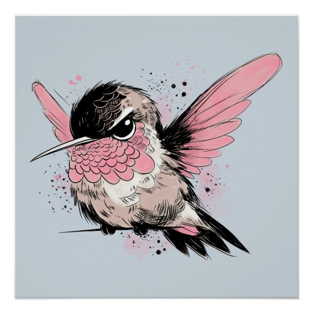 Póster Colibrí gruñón (Anverso)