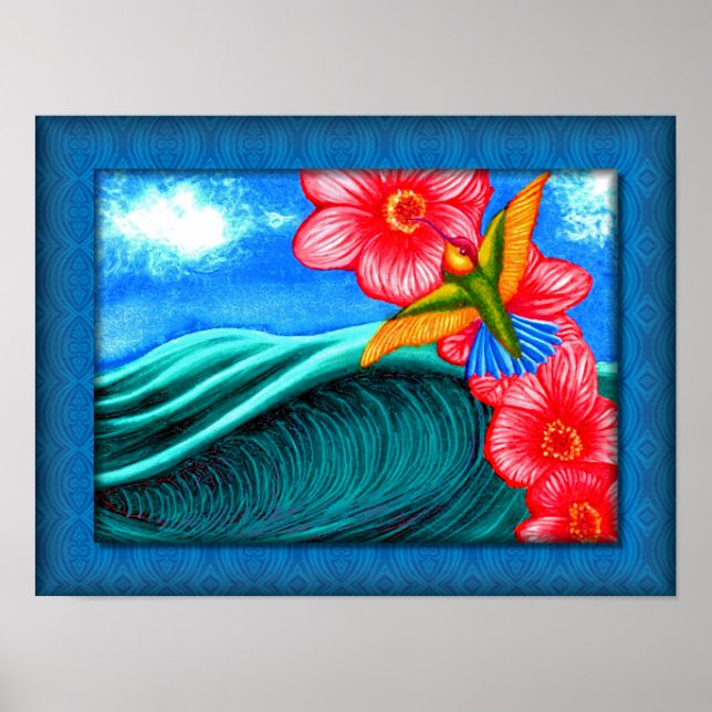 Póster Colibrí Océano (Frente)