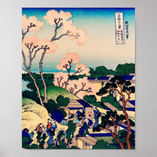 Póster Colina Goten-Yama, Shinagawa en japonés Tokaido