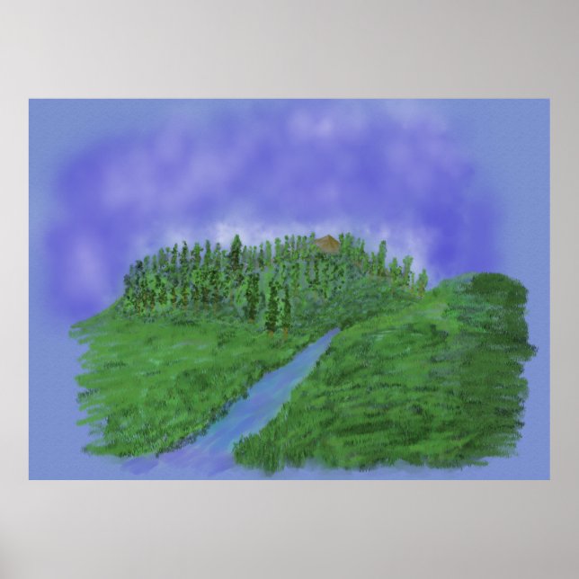 Póster Colina y arroyo (Frente)