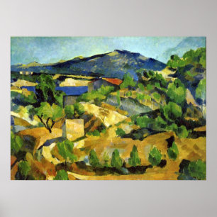 Póster Colinas de la Provenza francesa - Paul Cezanne