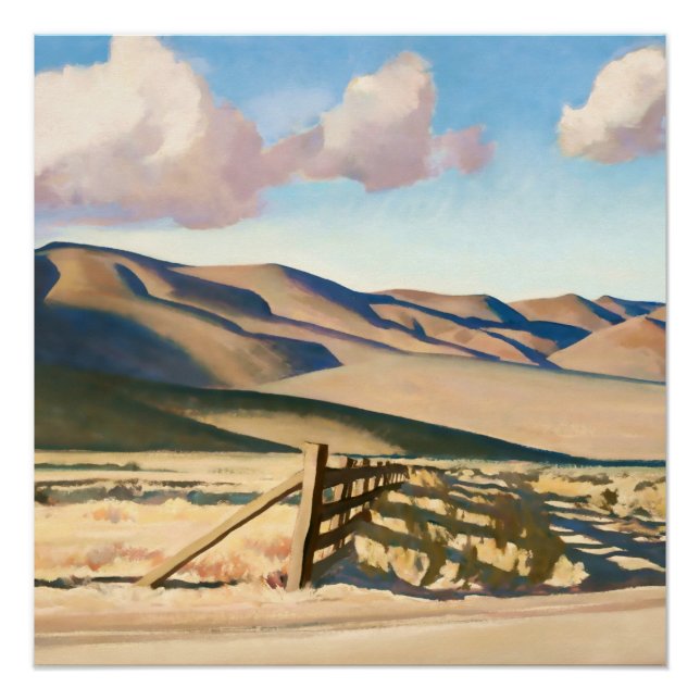 Póster “Colinas de Nevada” de Maynard Dixon (Anverso)