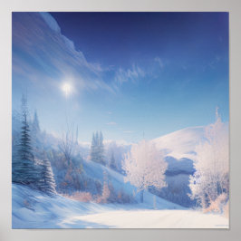 Póster Colinas pacíficas de invierno