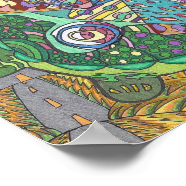 Póster Colinas rocosas de tortugas (Esquina)