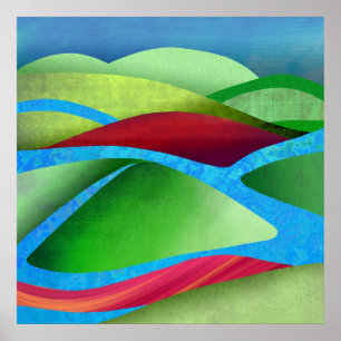 Póster Colinas Sobre Hielo