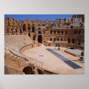 Póster Coliseo Anfiteatro Antiguo El Jem Túnez