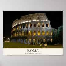 Coliseo de Roma iluminado por la noche