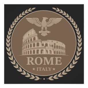 Póster Coliseo de Roma Italia Europa