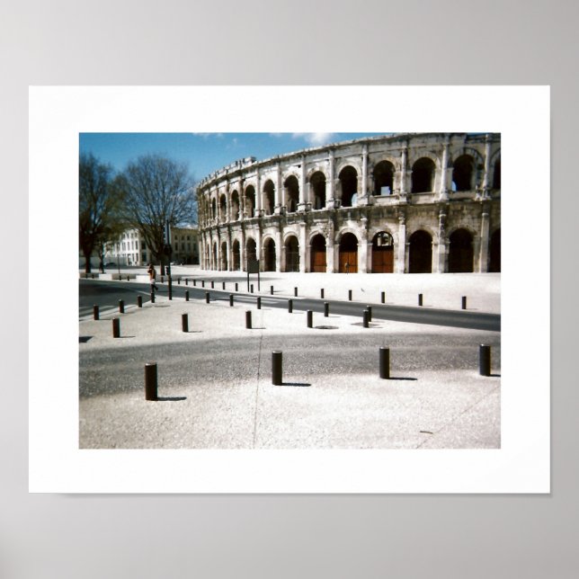 Póster Coliseo en el paisaje Bella Artes de Nimes (Frente)